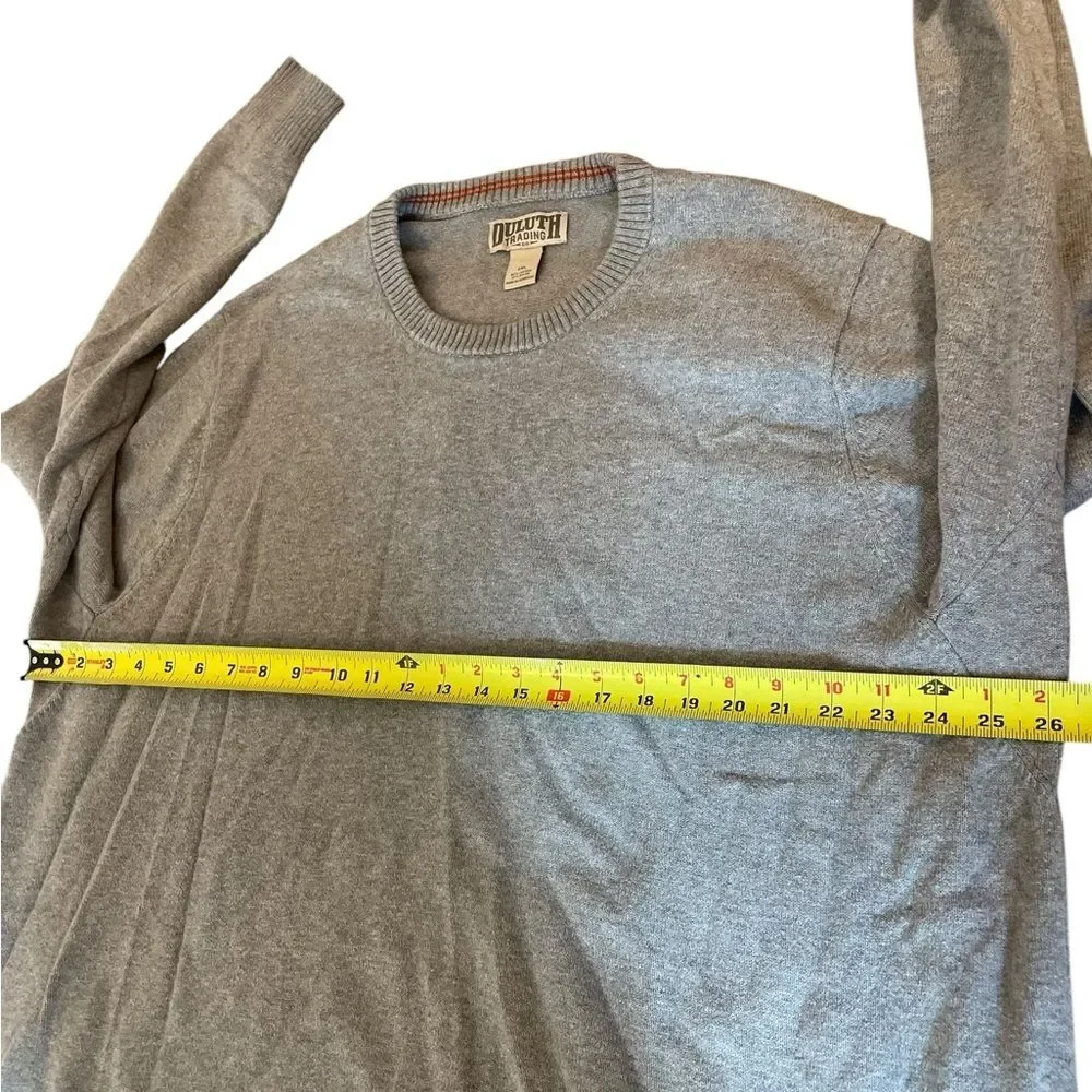 Duluth Trading Company Strongarm Crew Sweater Mens Size XXL Gray